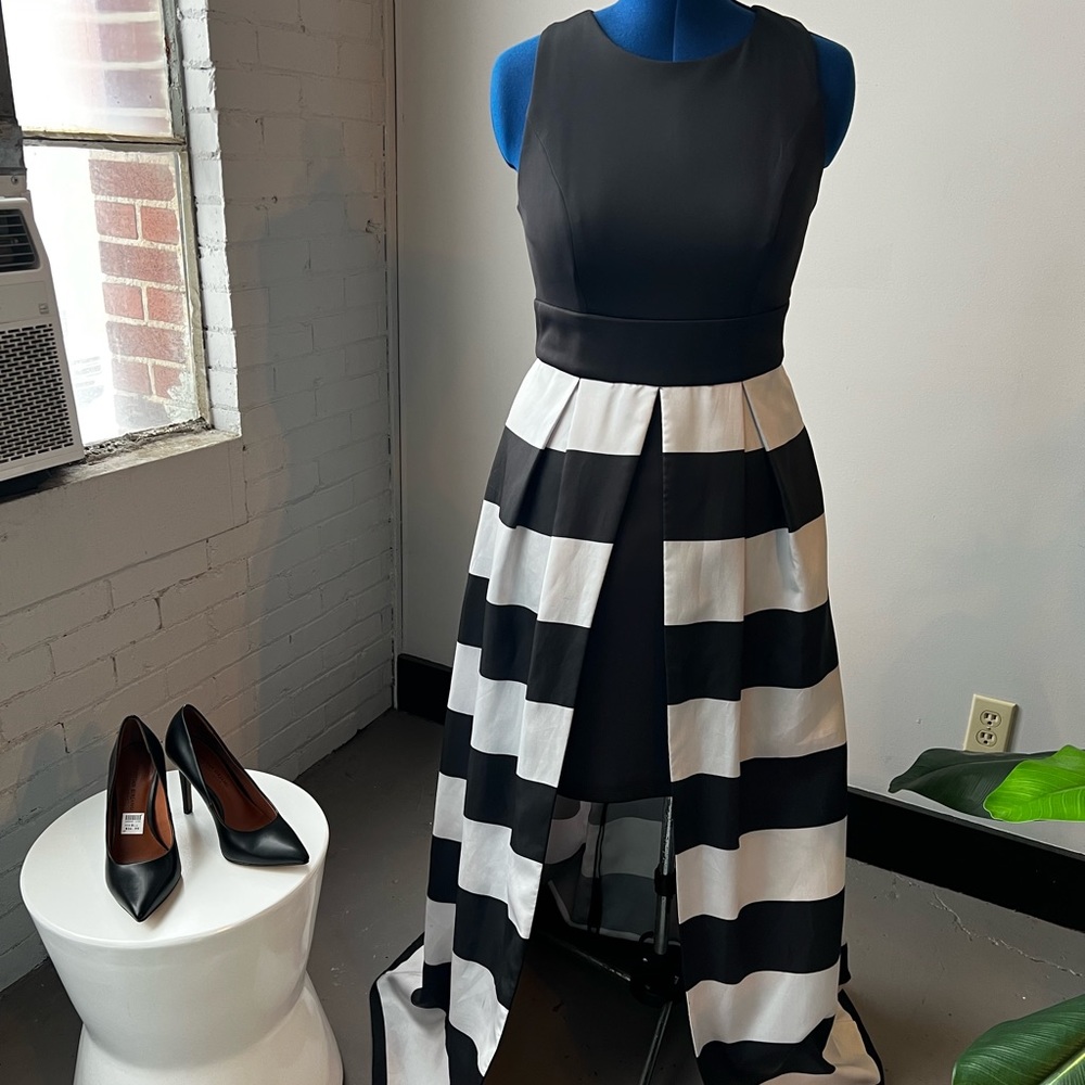 Black and White Formal Gown